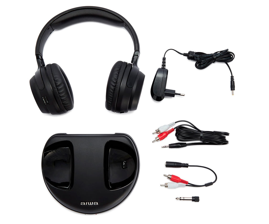 AIWA WHF-880 BLACK / AURICULARES OVEREAR INALÁMBRICOS - detalle