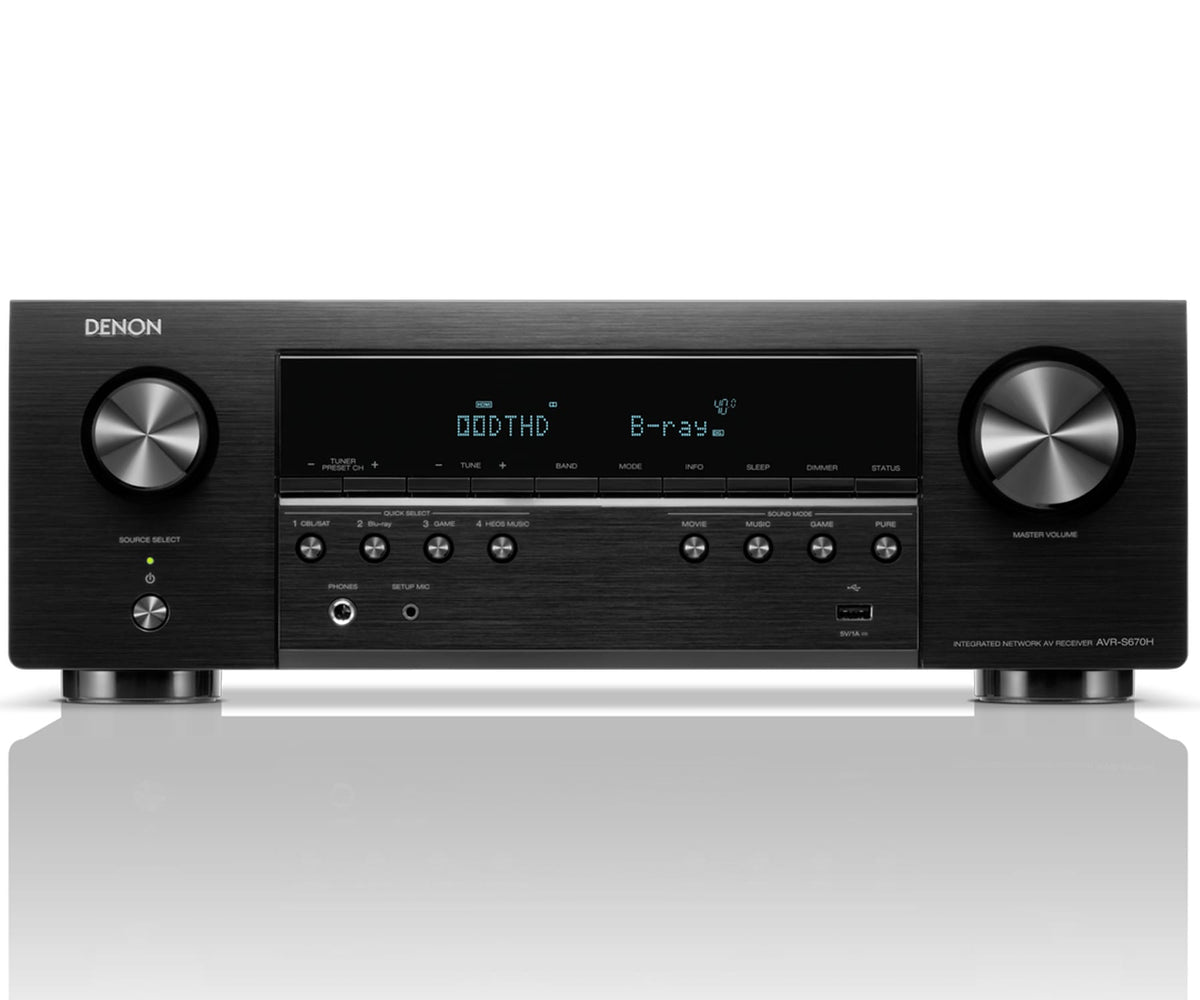 DENON AVR-S670H BLACK / RECEPTOR AV 5.2CH 140W 8K - detalle