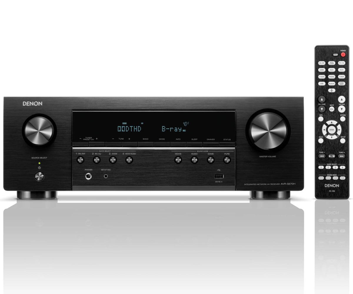 DENON AVR-S670H BLACK / RECEPTOR AV 5.2CH 140W 8K - detalle