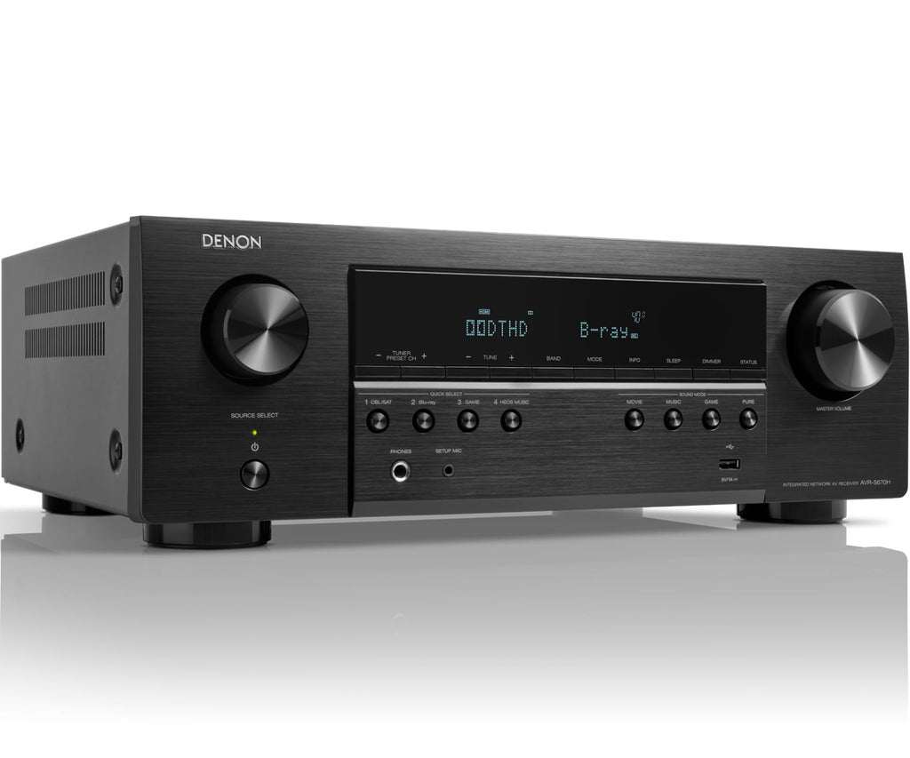 DENON AVR-S670H BLACK / RECEPTOR AV 5.2CH 140W 8K