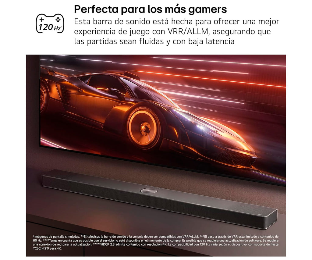 LG SG10TY BLACK / BARRA DE SONIDO CON SUBWOOFER INALÁMBRICO 420W 3.1CH - detalle