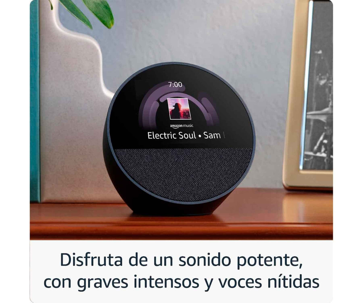 AMAZON ECHO SPOT WHITE / RADIO DESPERTADOR - detalle