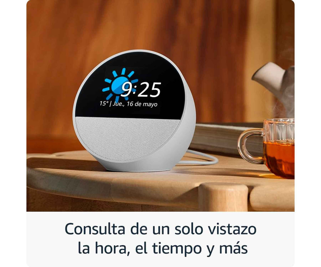 AMAZON ECHO SPOT BLUE / RADIO DESPERTADOR - detalle