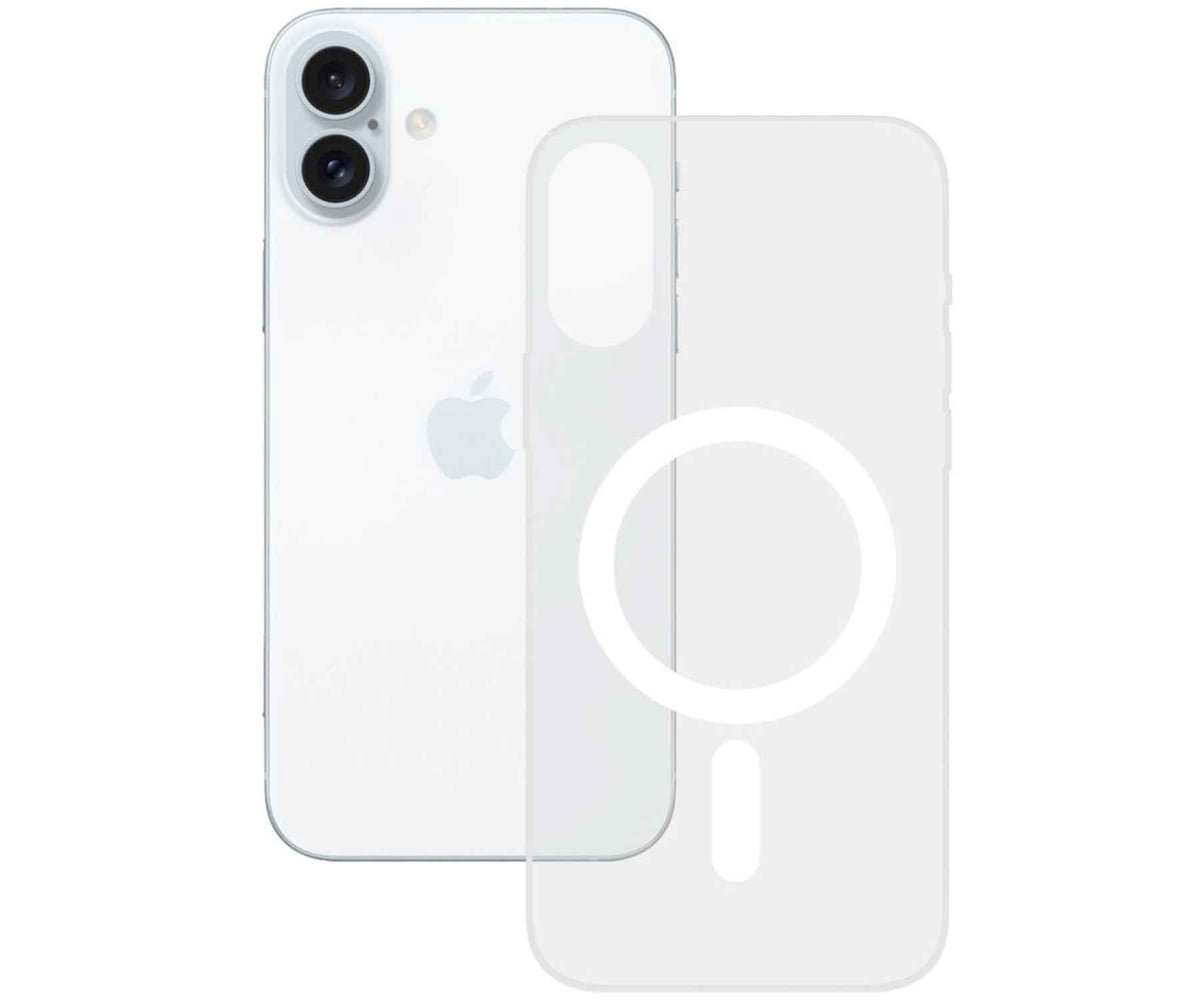 KSIX TRASERA SILICONA MAGSAFE TRANSPARENTE / APPLE IPHONE 16 PLUS