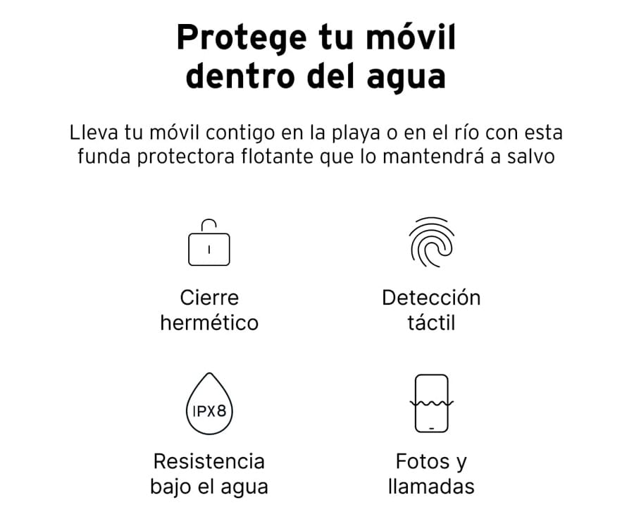 HEAD FUNDA FLOTANTE IMPERMEABLE / ESTANCA IPX8 / UNIVERSAL HASTA 6.8" - detalle