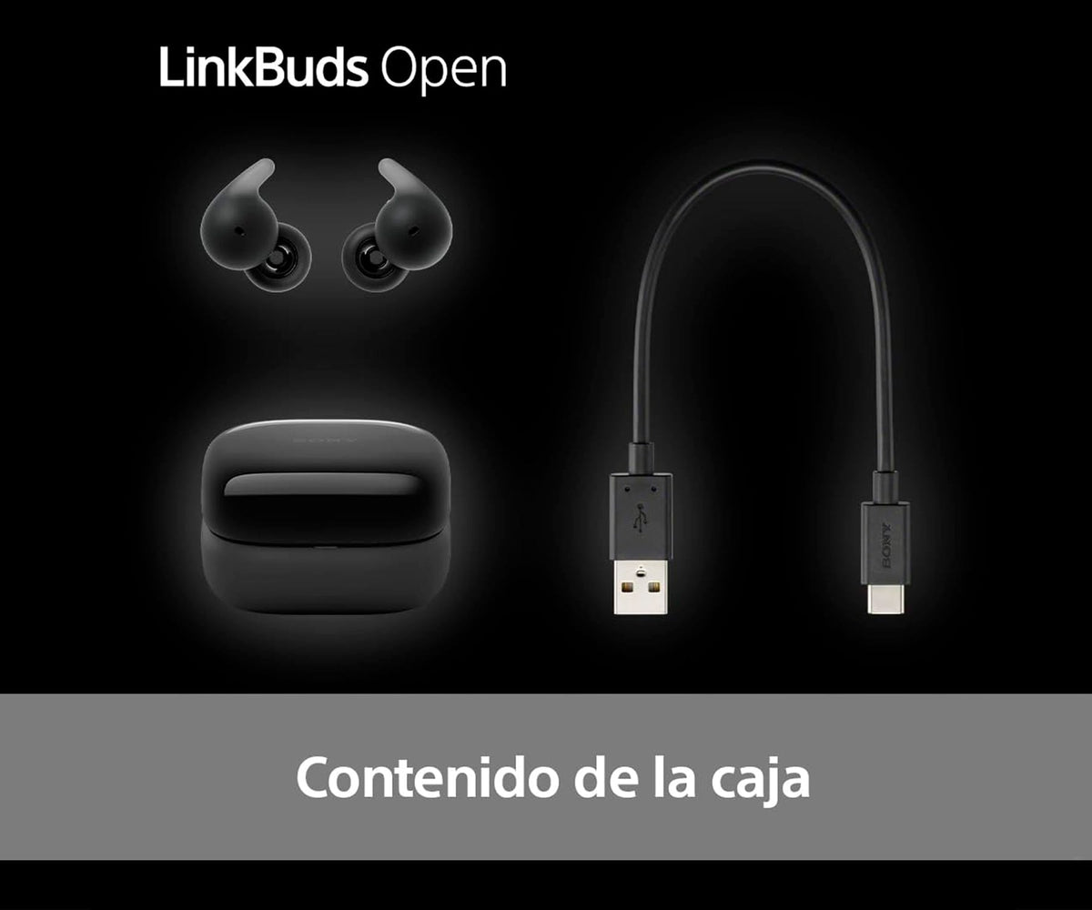 SONY WF-L910B LINKBUDS OPEN BLACK / AURICULARES INEAR TRUE WIRELESS - detalle