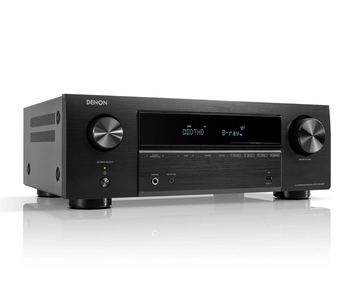 DENON AVR-X580BT  BLACK / RECEPTOR AV 5.2CH 140W 8K - detalle