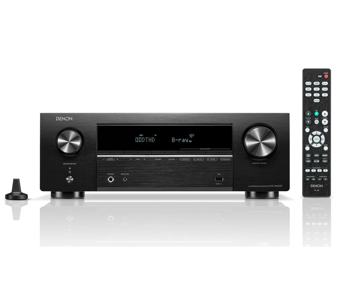 DENON AVR-X580BT  BLACK / RECEPTOR AV 5.2CH 140W 8K - detalle