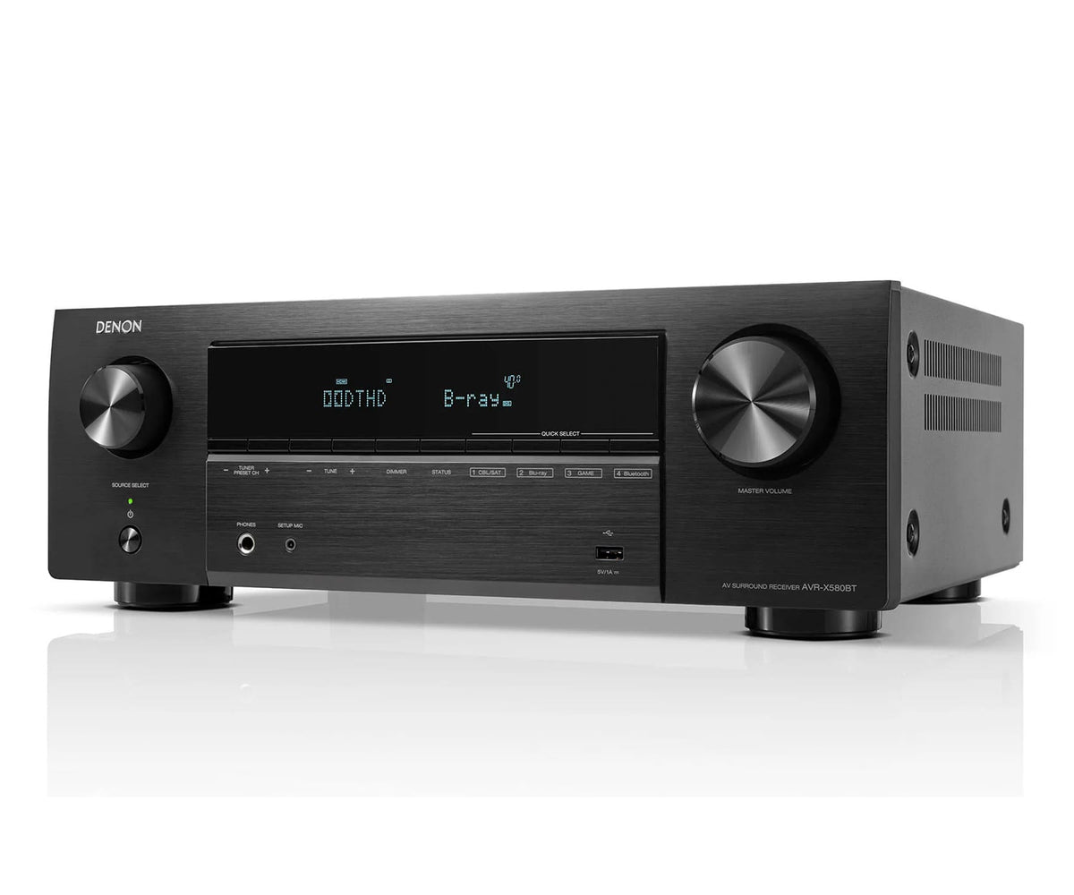 DENON AVR-X580BT  BLACK / RECEPTOR AV 5.2CH 140W 8K