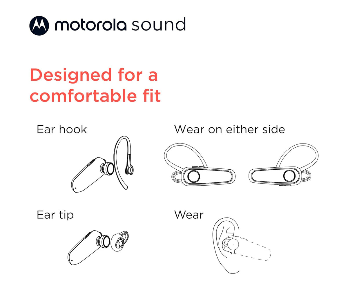MOTOROLA EARBUDS HK126 BLACK / MONO / BLUETOOTH - detalle