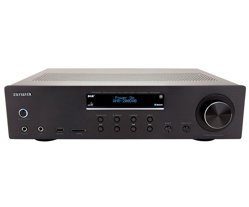 AIWA AMR-200DAB BLACK / AMPLIFICADOR ESTÉREO DE ALTA POTENCIA 200W - detalle