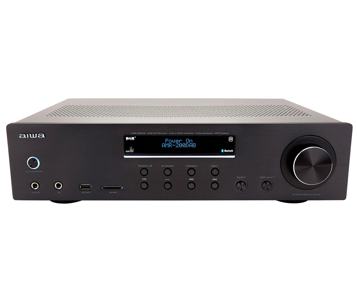 AIWA AMR-200DAB BLACK / AMPLIFICADOR ESTÉREO DE ALTA POTENCIA 200W - detalle