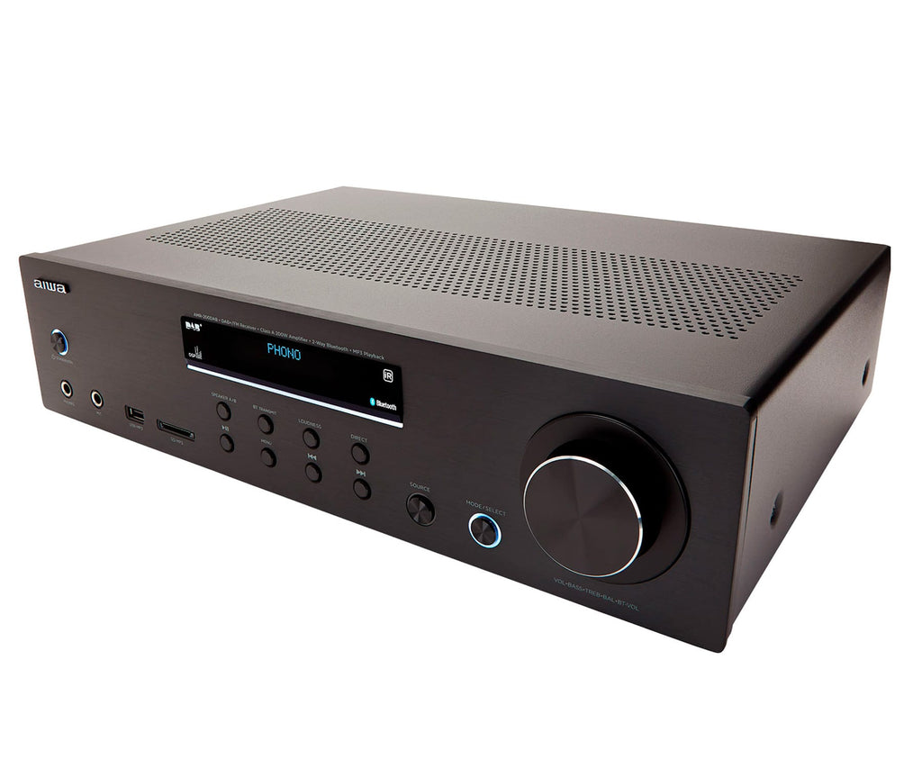 AIWA AMR-200DAB BLACK / AMPLIFICADOR ESTÉREO DE ALTA POTENCIA 200W - detalle