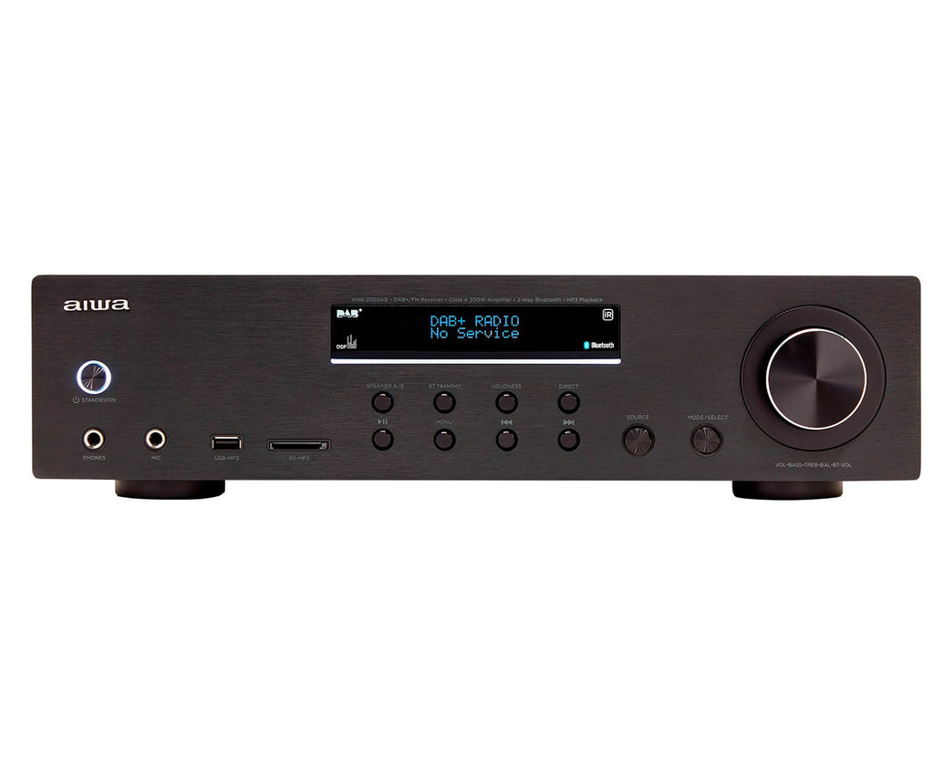 AIWA AMR-200DAB BLACK / AMPLIFICADOR ESTÉREO DE ALTA POTENCIA 200W