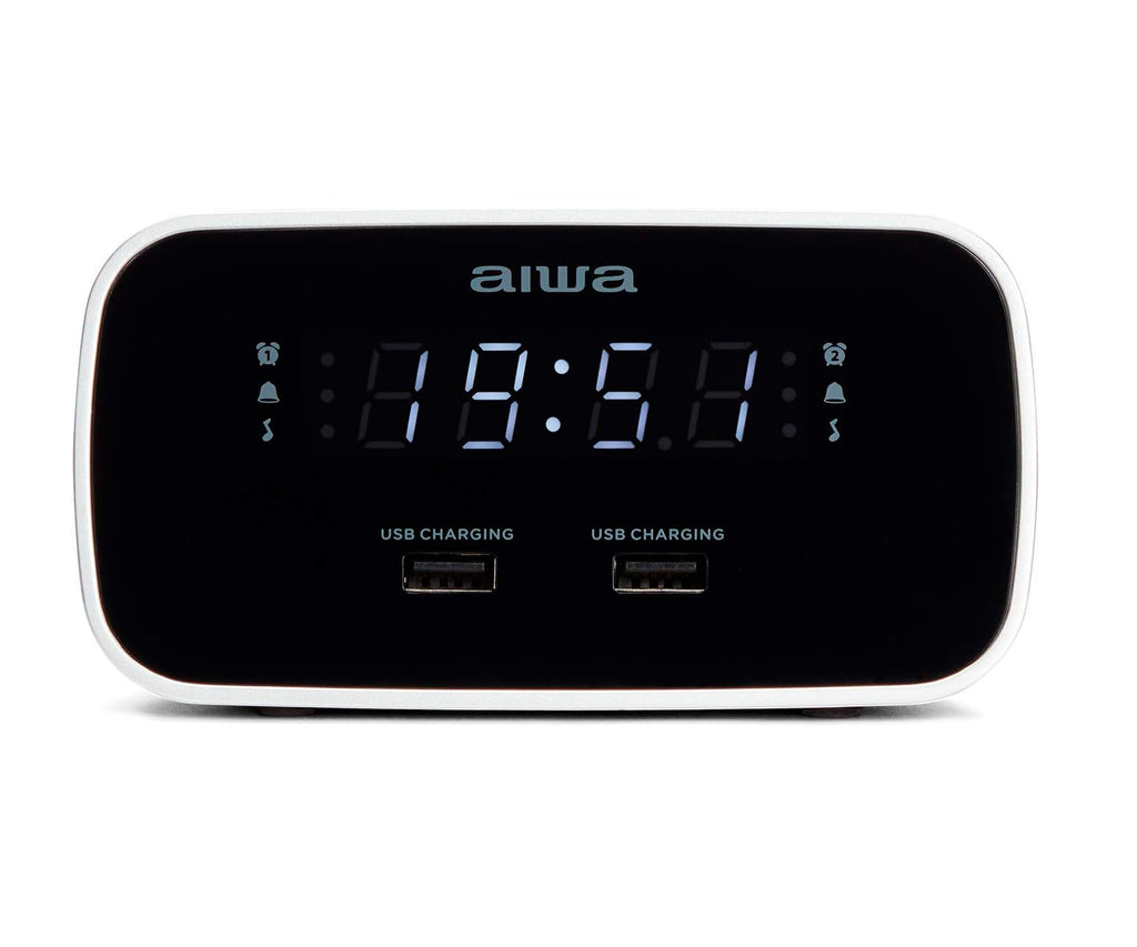 AIWA CRU-19BK NEGRO / RADIO RELOJ DESPERTADOR - detalle