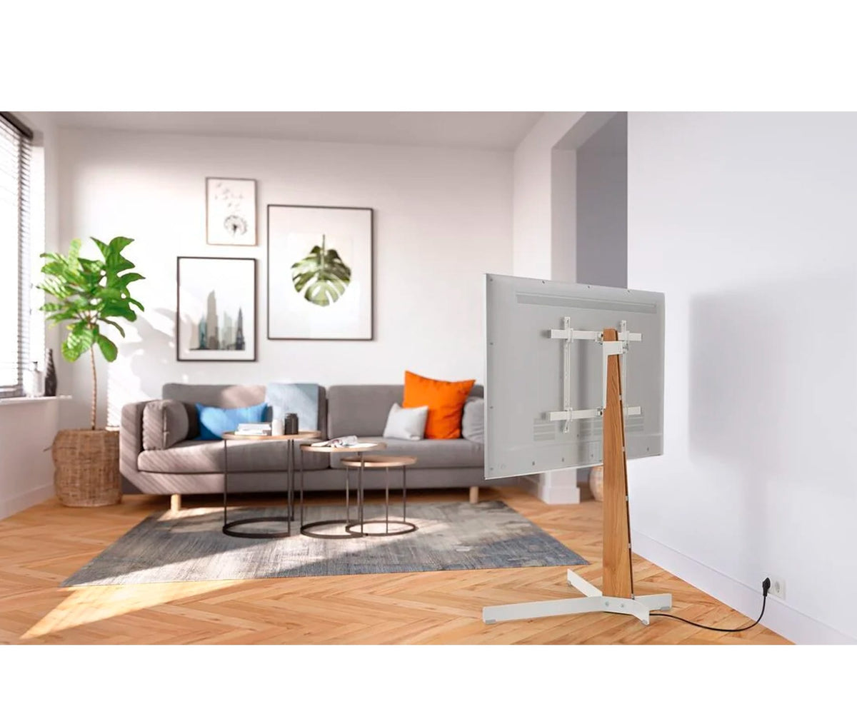 VOGEL'S TVS 3695 WOOD & WHITE / SOPORTE DE PIE PARA TV DE 40" A 77" - detalle