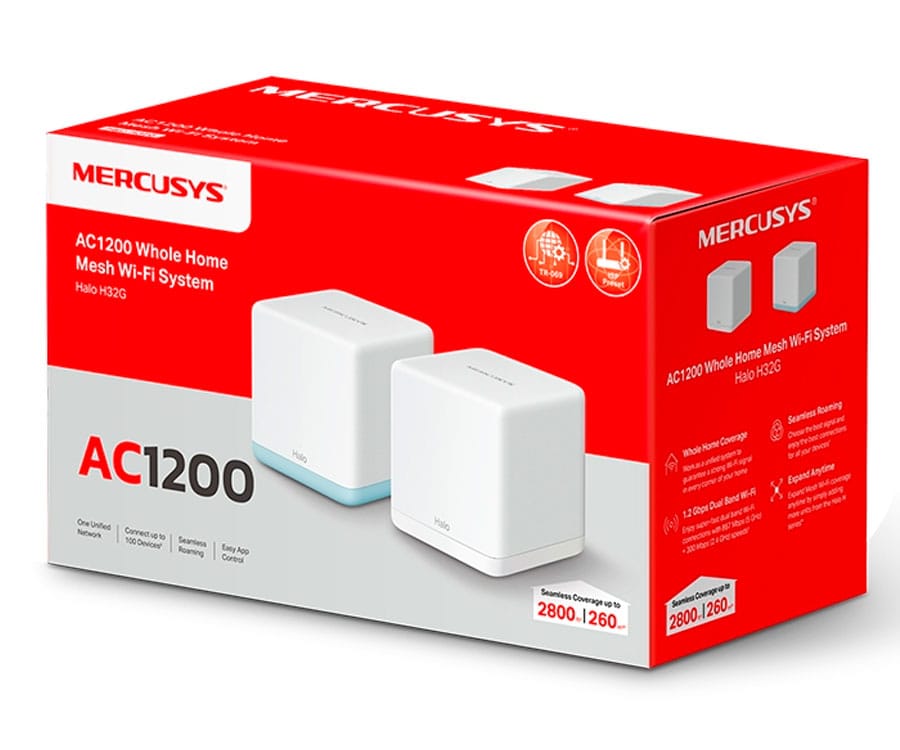 MERCUSYS HALO H32G 2-PACK / SISTEMA WI-FI MESH AC1200 - detalle