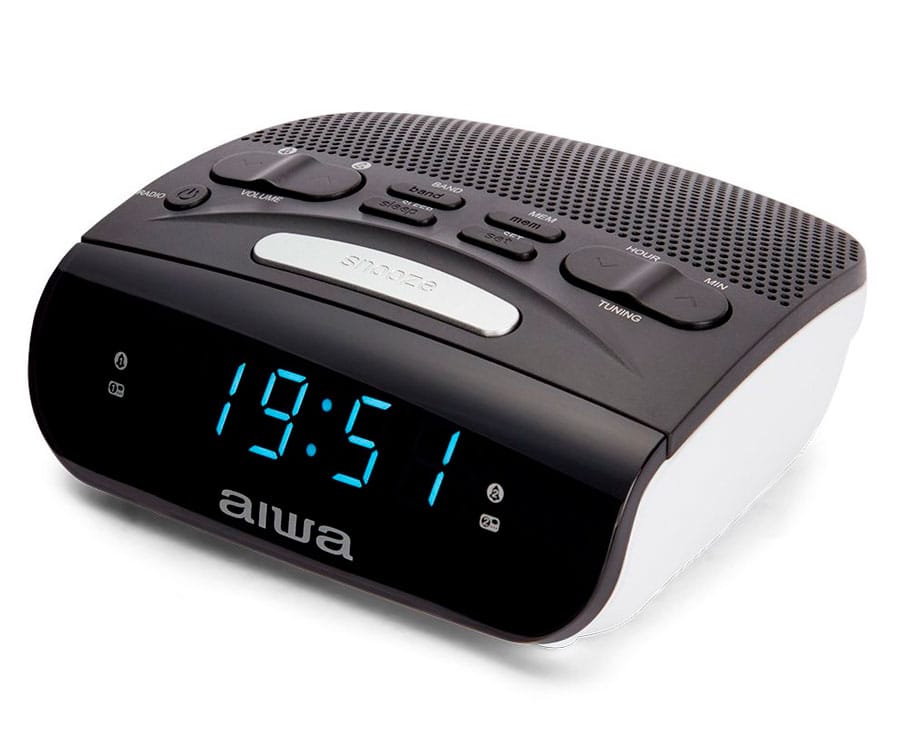 AIWA CR-15 BLANCO / RELOJ DESPERTADOR - detalle