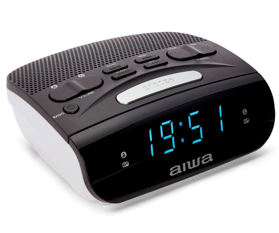 AIWA CR-15 BLANCO / RELOJ DESPERTADOR - detalle