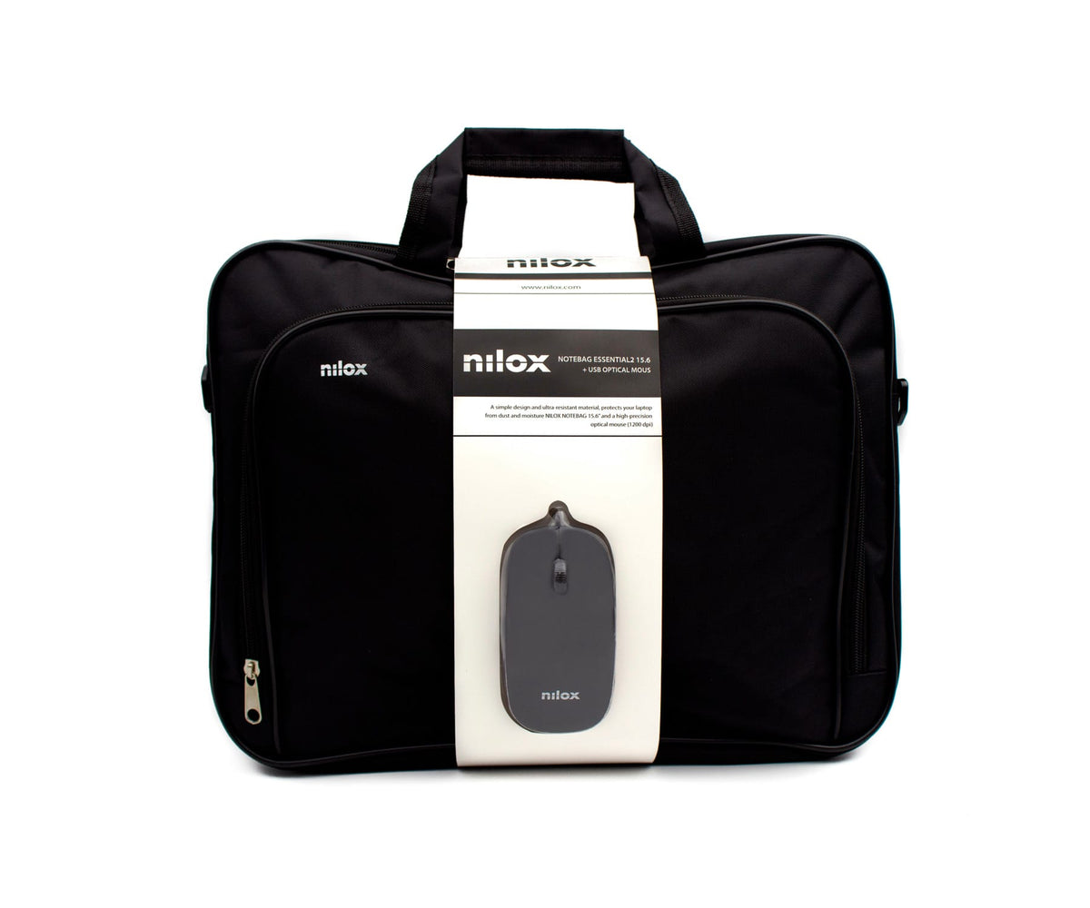 NILOX MALETÍN 15.6 ESSENTIAL + RATÓN / NEGRO