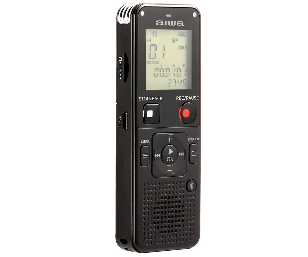 AIWA DVR-A600 BLACK / GRABADORA DE VOZ DIGITAL 16GB - detalle