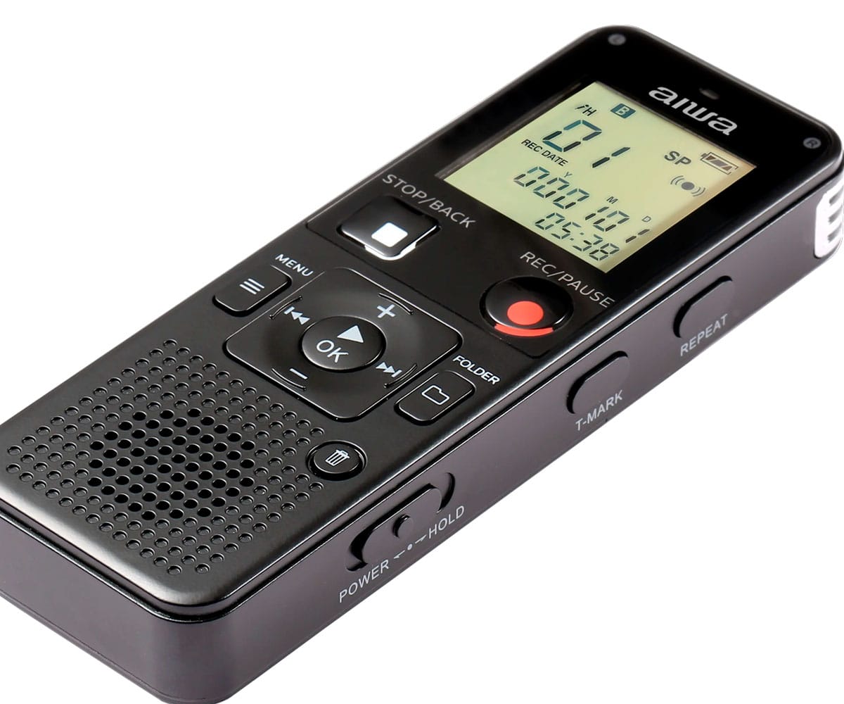 AIWA DVR-A600 BLACK / GRABADORA DE VOZ DIGITAL 16GB - detalle