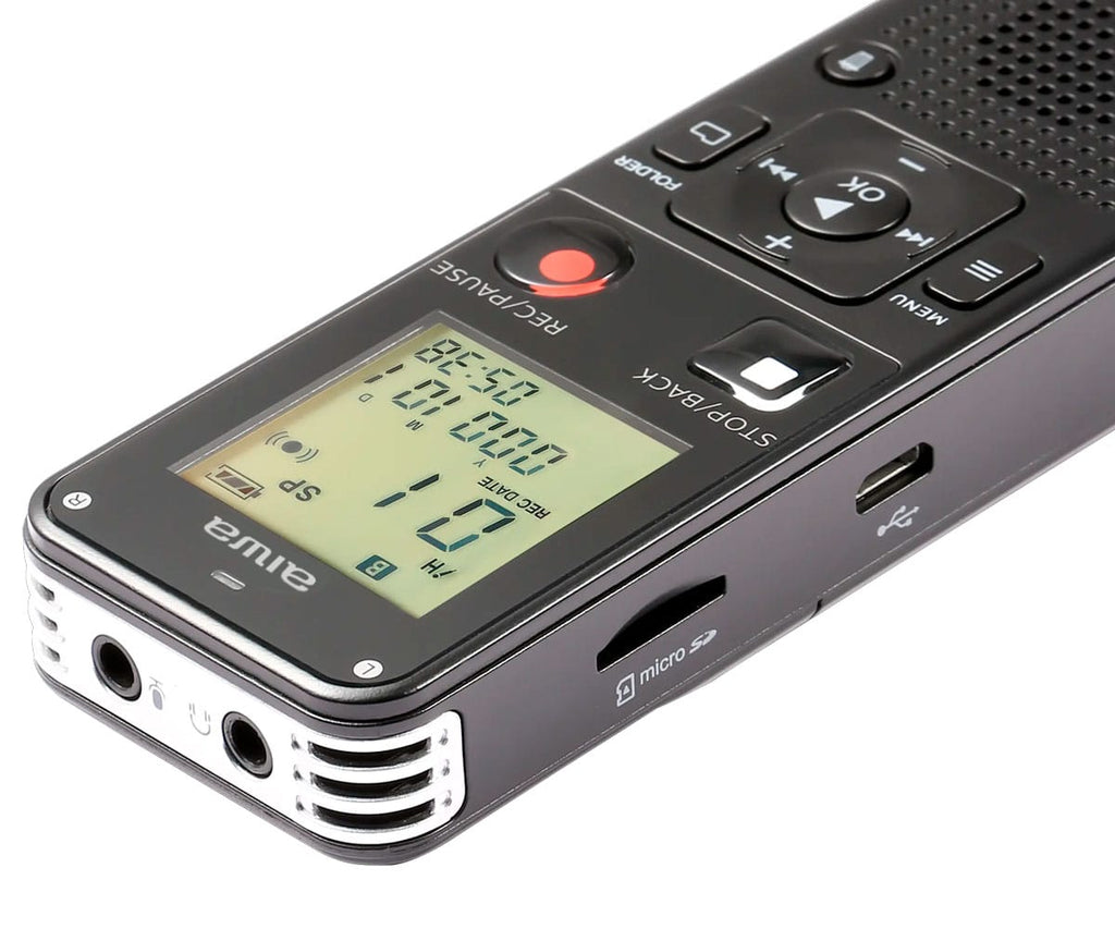 AIWA DVR-A600 BLACK / GRABADORA DE VOZ DIGITAL 16GB - detalle