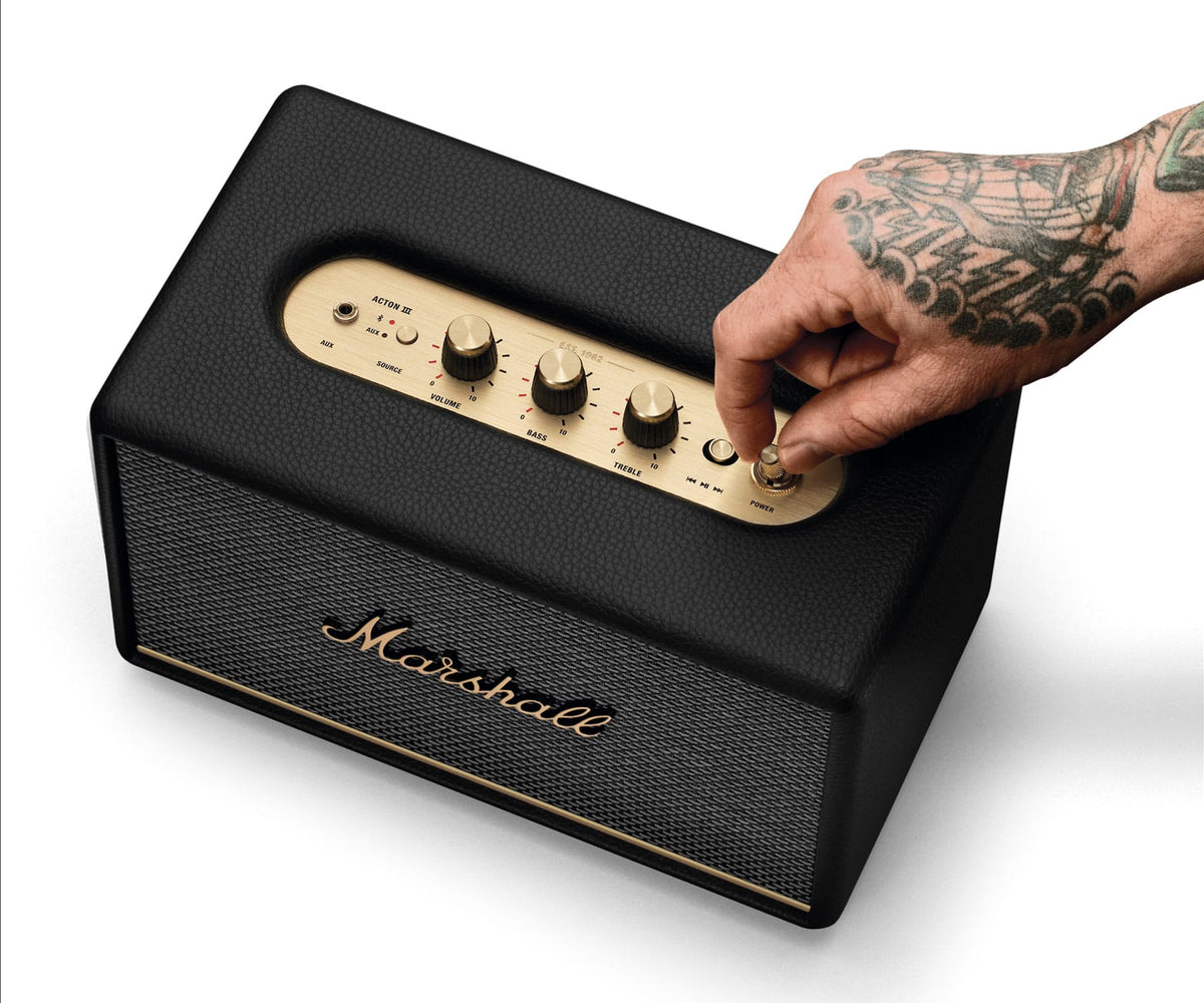 MARSHALL ACTON III BLACK / ALTAVOZ BLUETOOTH DE ESTANTERÍA - detalle