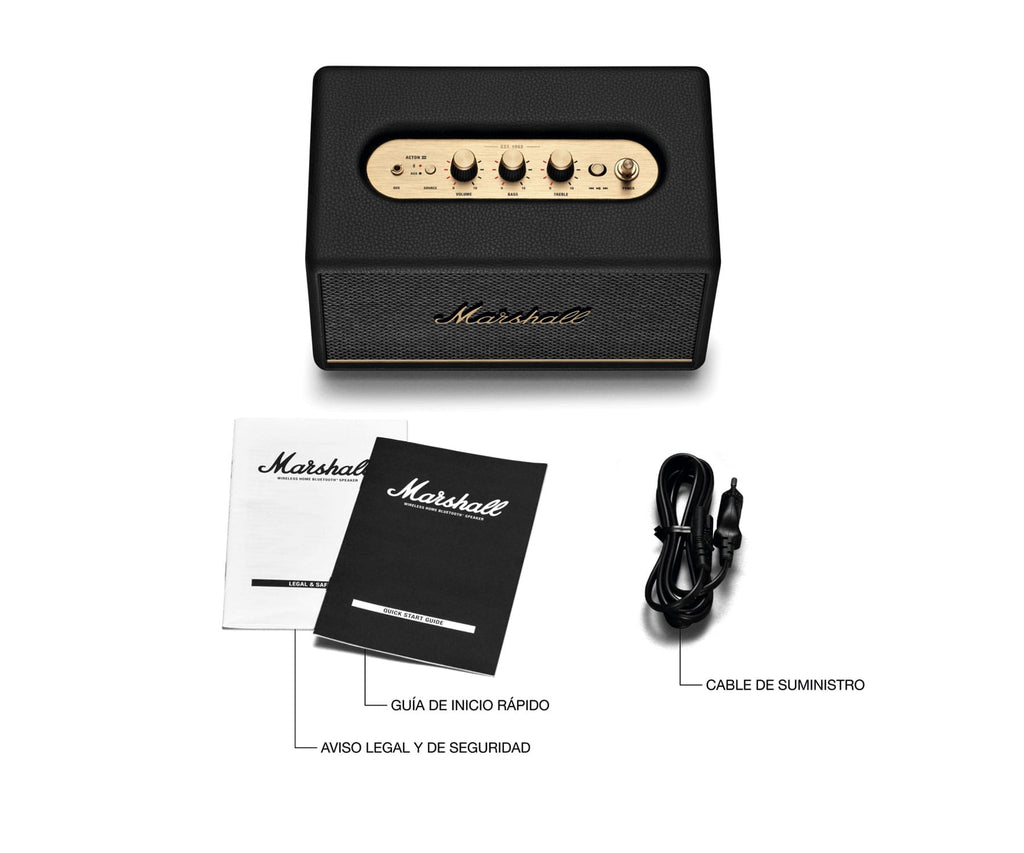 MARSHALL ACTON III BLACK / ALTAVOZ BLUETOOTH DE ESTANTERÍA - detalle