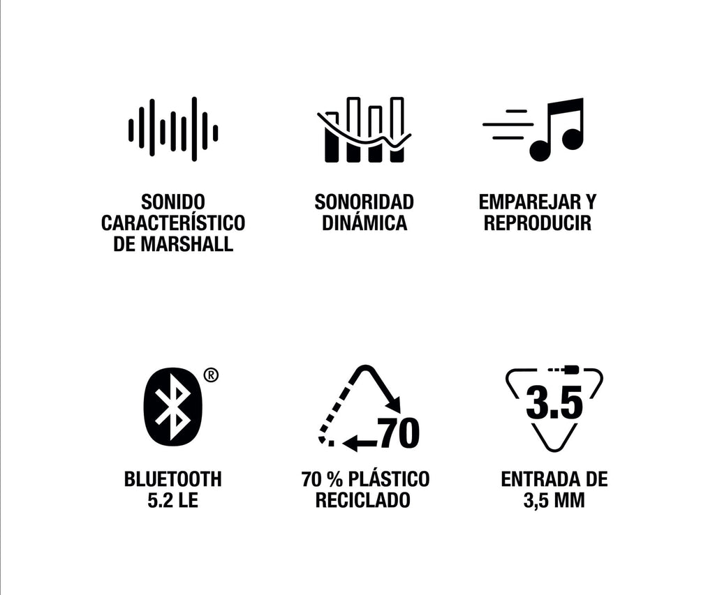 MARSHALL ACTON III BLACK / ALTAVOZ BLUETOOTH DE ESTANTERÍA - detalle