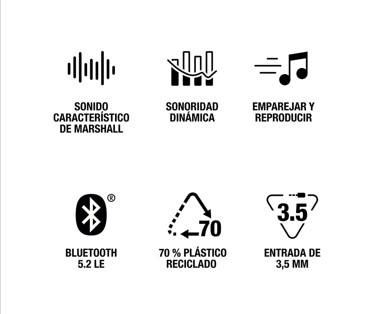 MARSHALL ACTON III BLACK / ALTAVOZ BLUETOOTH DE ESTANTERÍA - detalle
