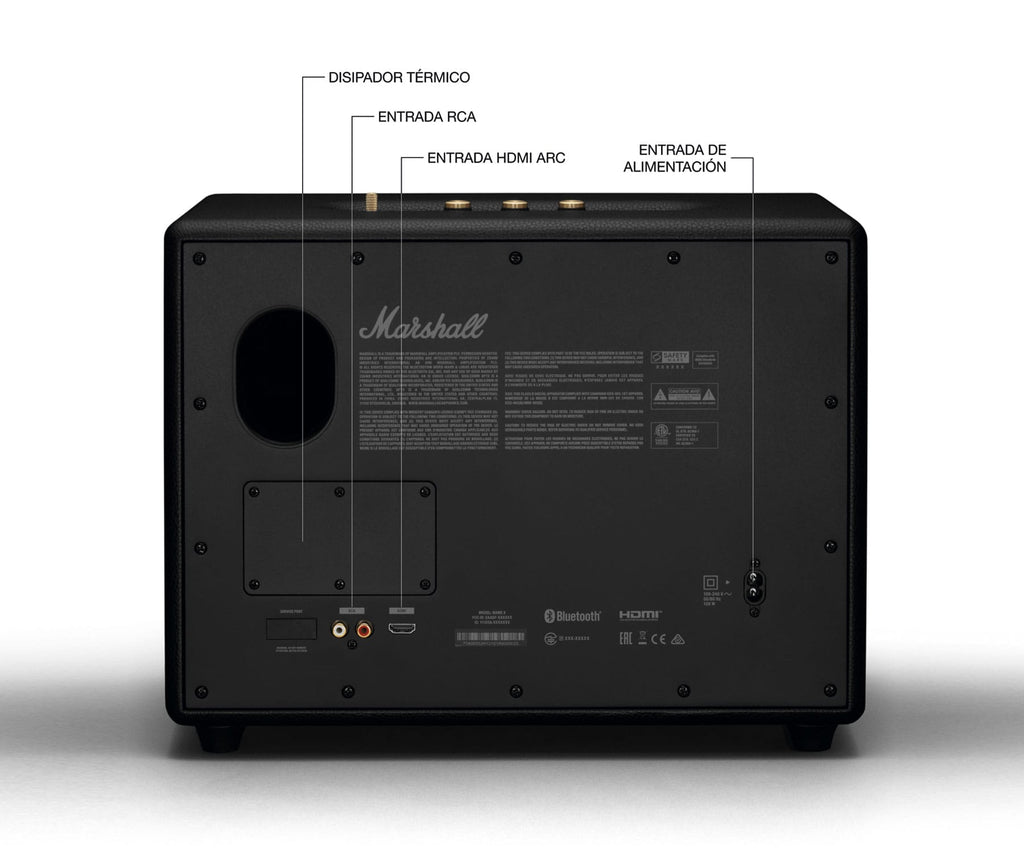 MARSHALL WOBURN III BT NEGRO / ALTAVOZ BLUETOOTH + HDMI - detalle