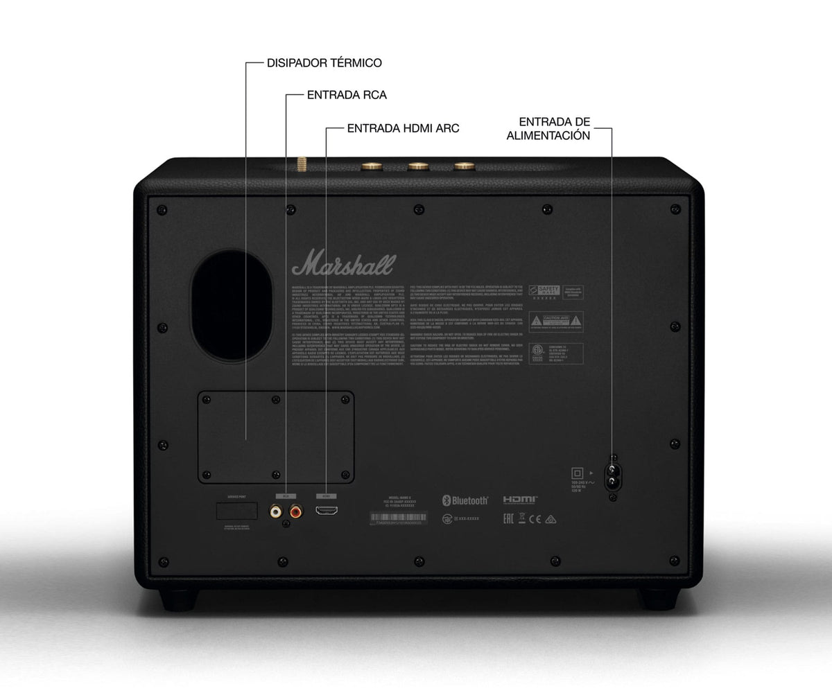 MARSHALL WOBURN III BT NEGRO / ALTAVOZ BLUETOOTH + HDMI - detalle