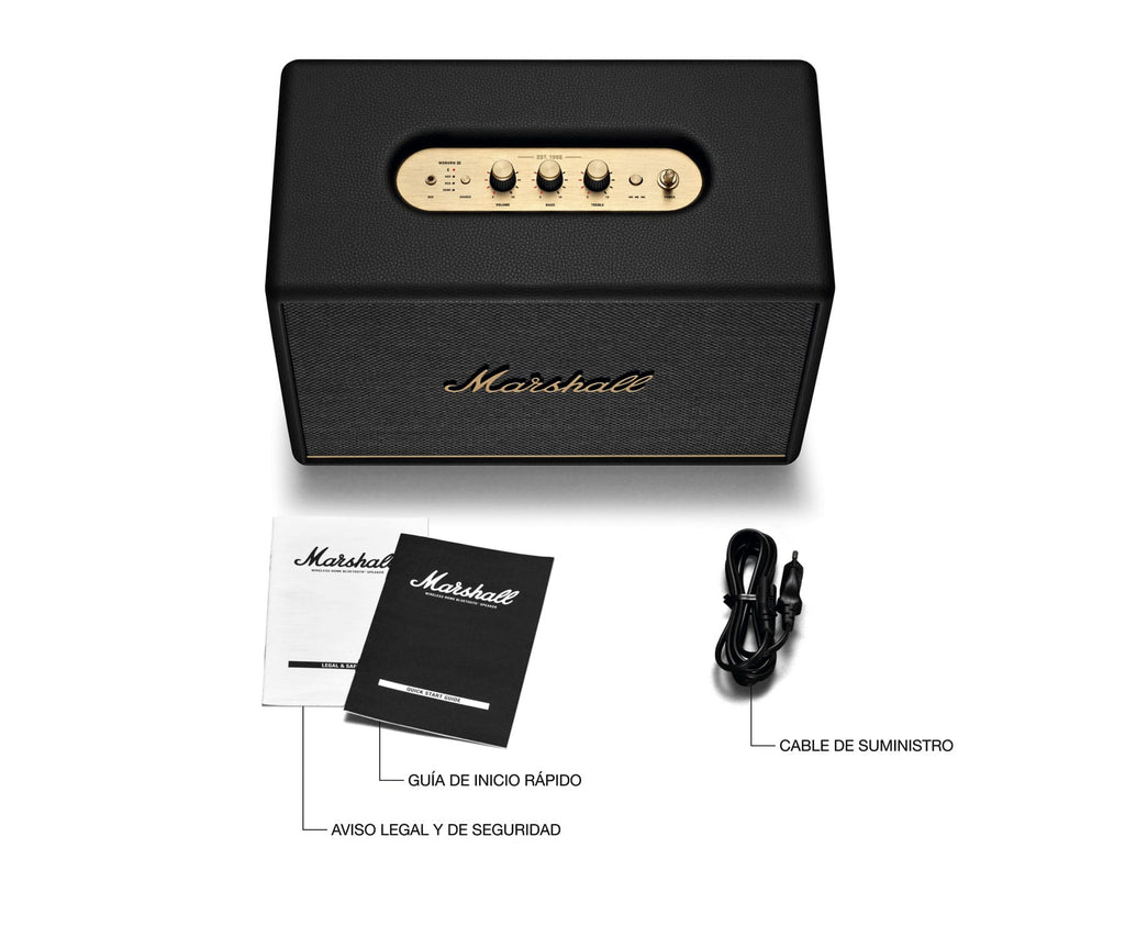 MARSHALL WOBURN III BT NEGRO / ALTAVOZ BLUETOOTH + HDMI - detalle