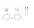 JC NB1490 BLANCO / CABLE DE VIDEO (COAXIAL), CONECTOR BANADO EN NIQUEL, 9.5MM MACHO A MACHO, 3M