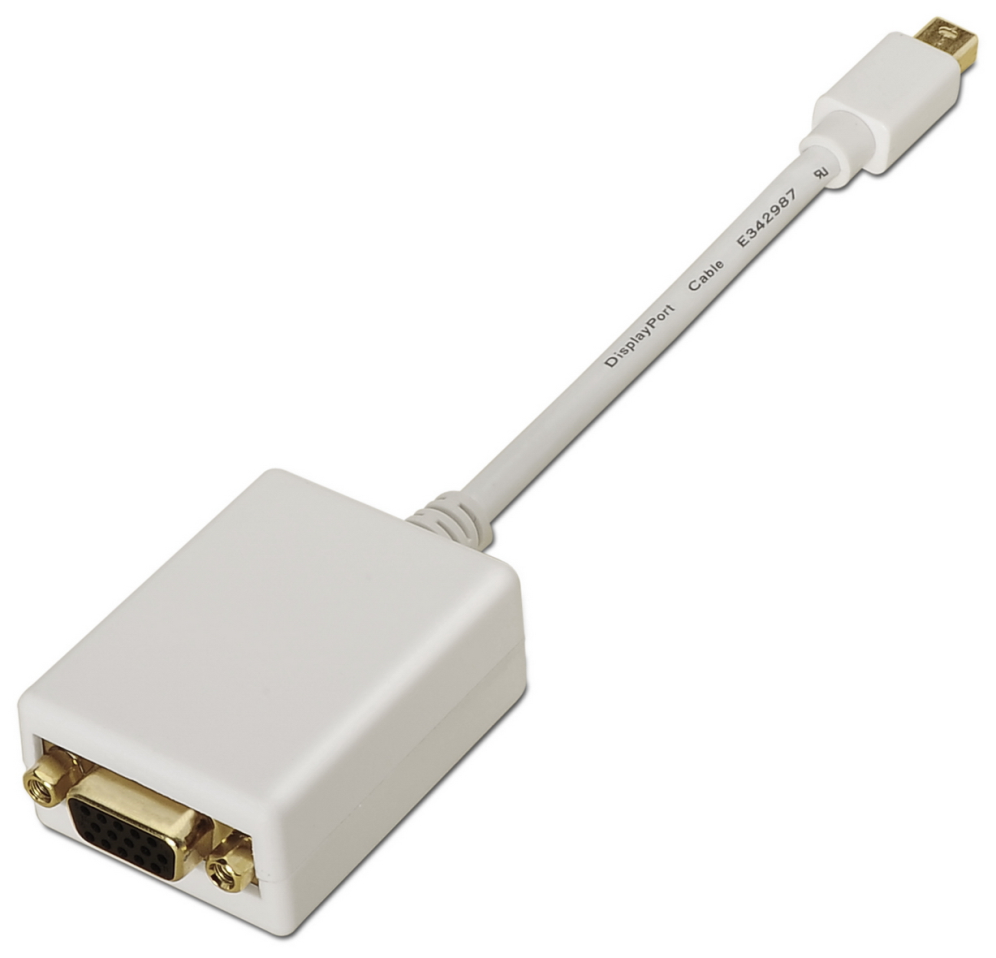 AISENS A125-0136 adaptador de cable de vídeo 0.15 m Mini DisplayPort VGA Blanco - detalle