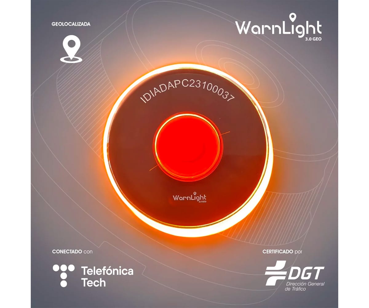 WARNLIGHT BALIZA 3.0 GEO / BALIZA GEOLOCALIZADA CONECTADA DGT / LUZ DE EMERGENCIA V16 - detalle