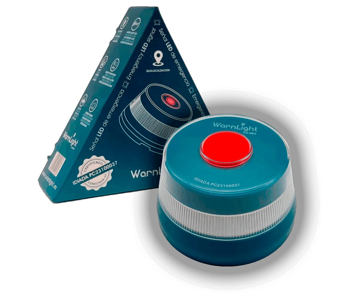 WARNLIGHT BALIZA 3.0 GEO / BALIZA GEOLOCALIZADA CONECTADA DGT / LUZ DE EMERGENCIA V16