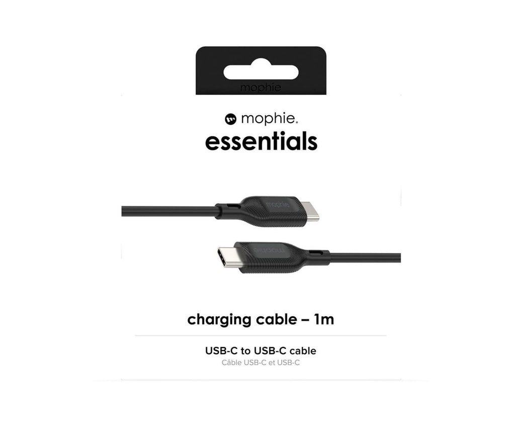 ZAGG MOPHIE ESSENTIALS BLACK / CABLE USB-C (M) A USB-C (M) 1M - detalle