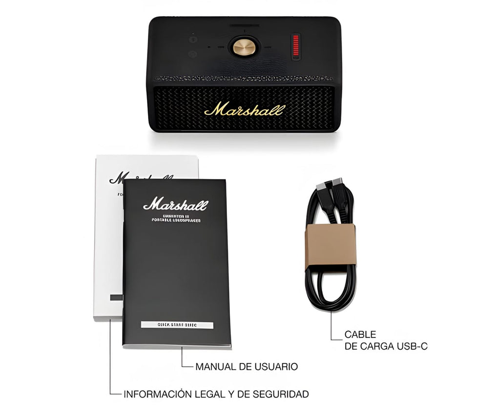 MARSHALL EMBERTON III BLACK & BRASS / ALTAVOZ BLUETOOTH - detalle