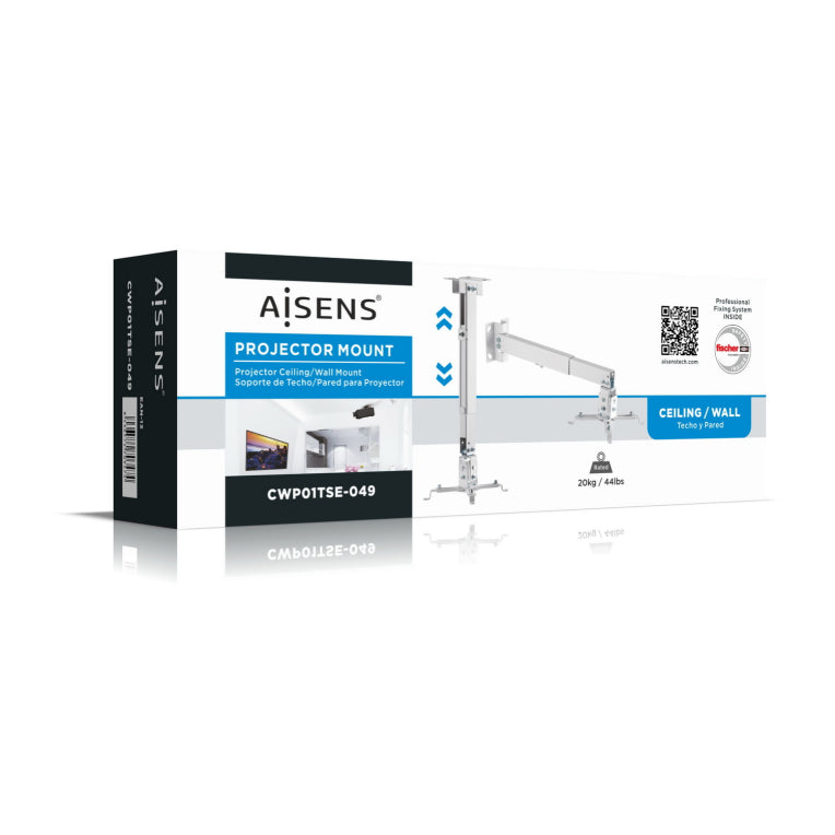 AISENS CWP01TSE-049 montaje para projector Pared/techo Blanco