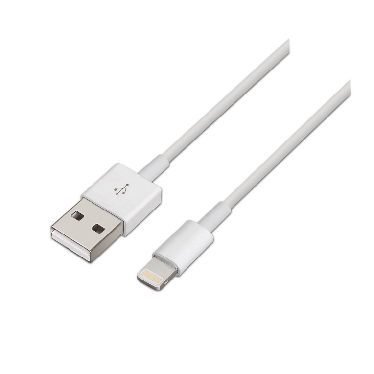 AISENS A102-0035 cable de conector Lightning 1 m Blanco - detalle