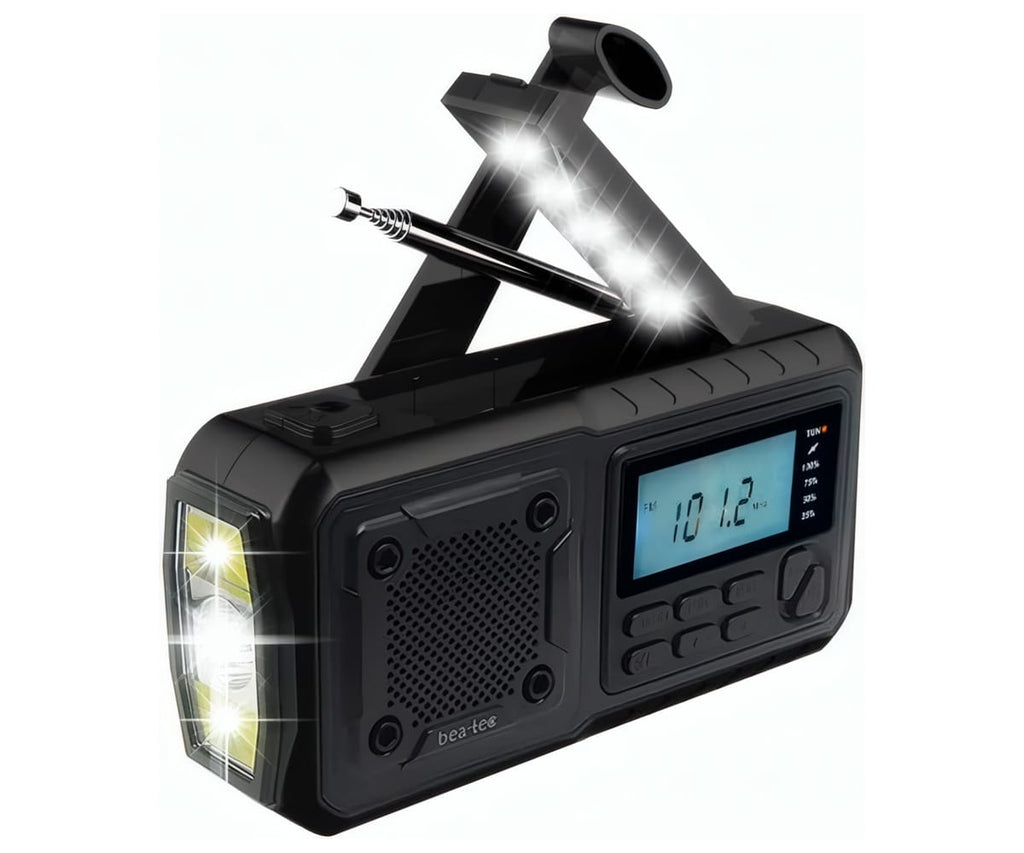 BEAFON BTEC-RDS670 BLACK / RADIO PORTÁTIL CON MANIVELA - detalle