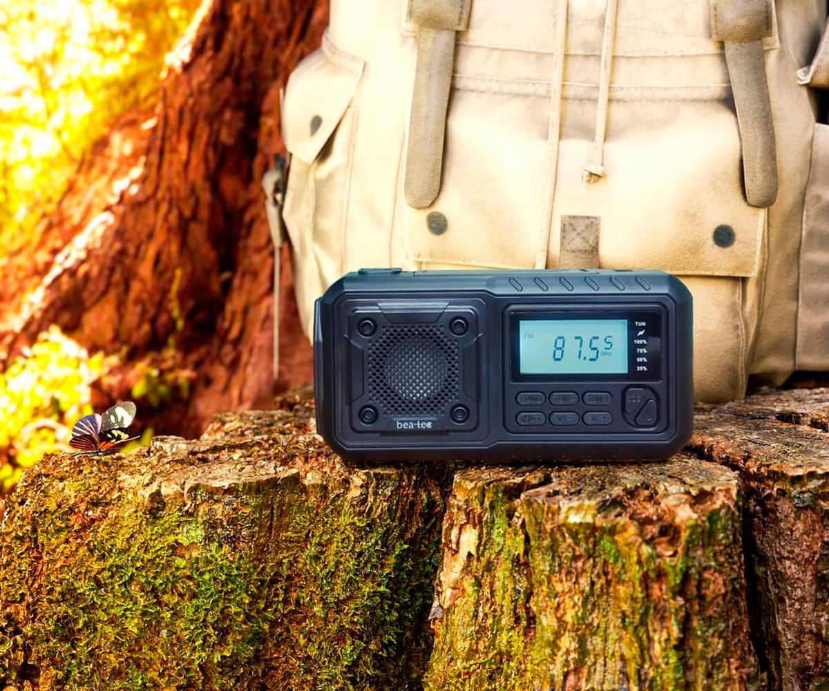BEAFON BTEC-RDS670 BLACK / RADIO PORTÁTIL CON MANIVELA - detalle