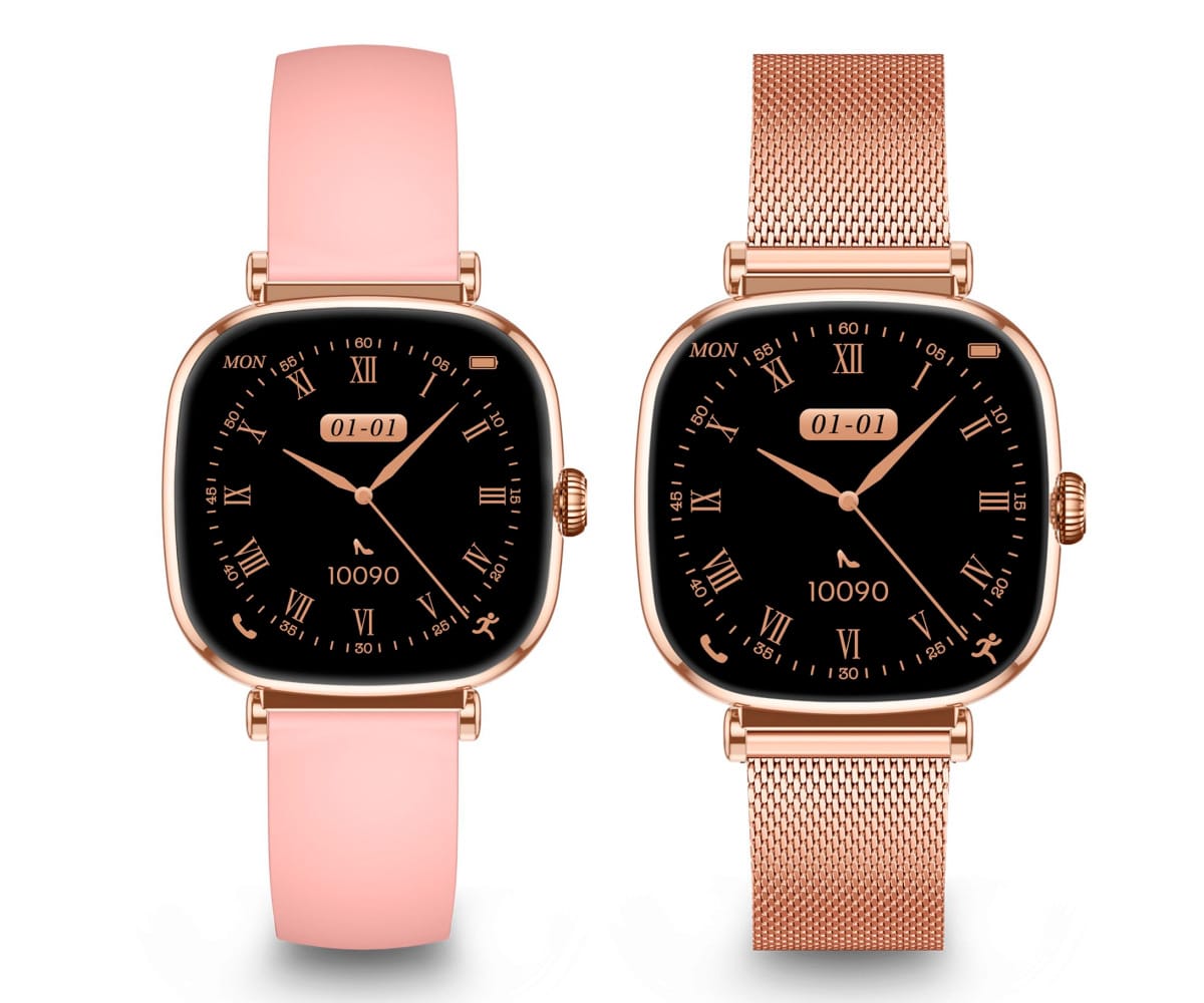 KSIX IRIA ROSA / SMARTWATCH 1.7"/ 2 CORREAS (METAL + SILICONA) - detalle