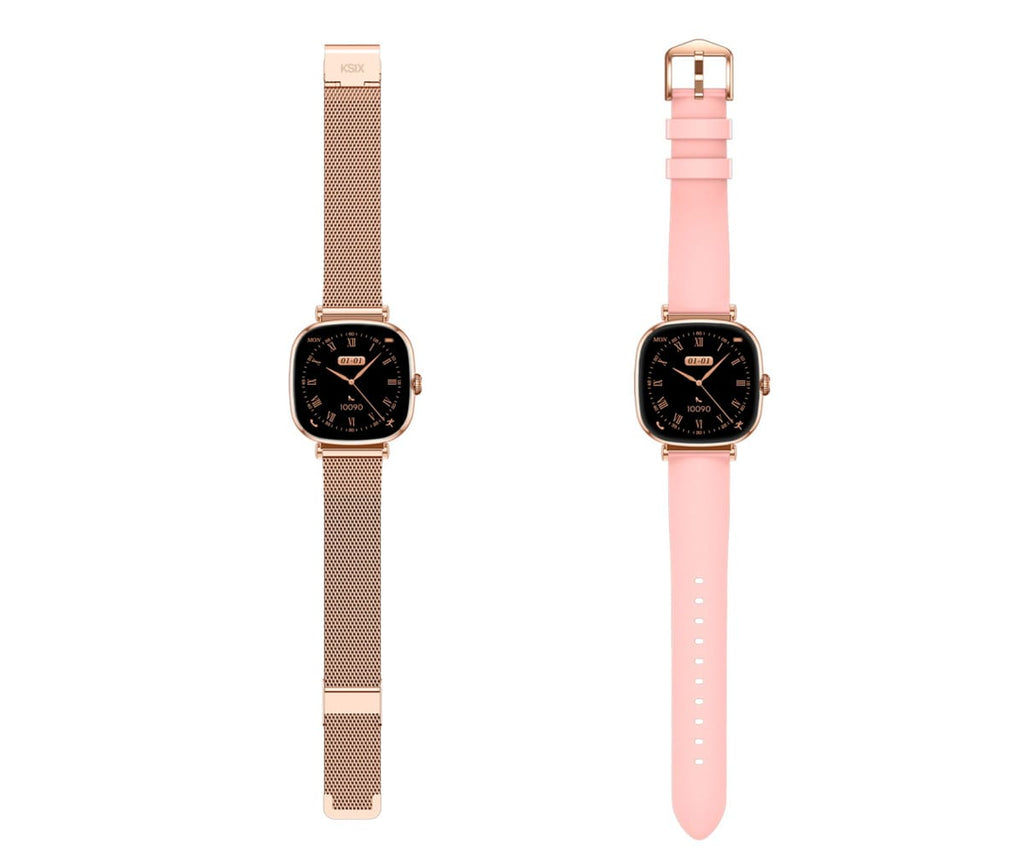 KSIX IRIA ROSA / SMARTWATCH 1.7"/ 2 CORREAS (METAL + SILICONA) - detalle