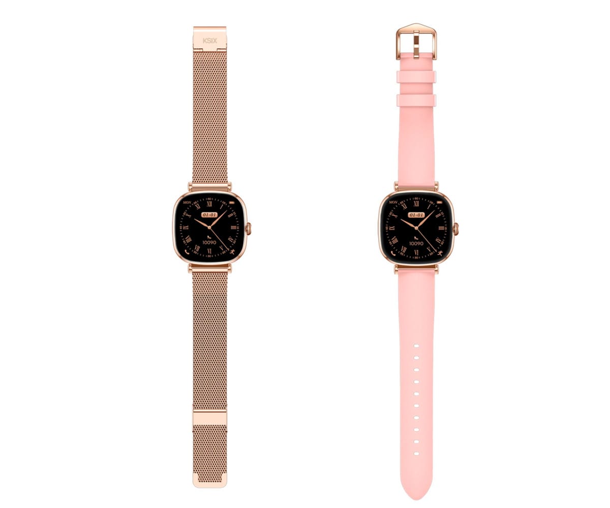 KSIX IRIA ROSA / SMARTWATCH 1.7"/ 2 CORREAS (METAL + SILICONA) - detalle