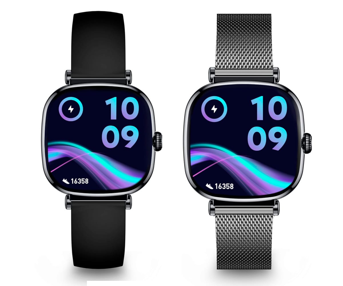 KSIX IRIA NEGRO / SMARTWATCH 1.7"/ 2 CORREAS (METAL + SILICONA) - detalle
