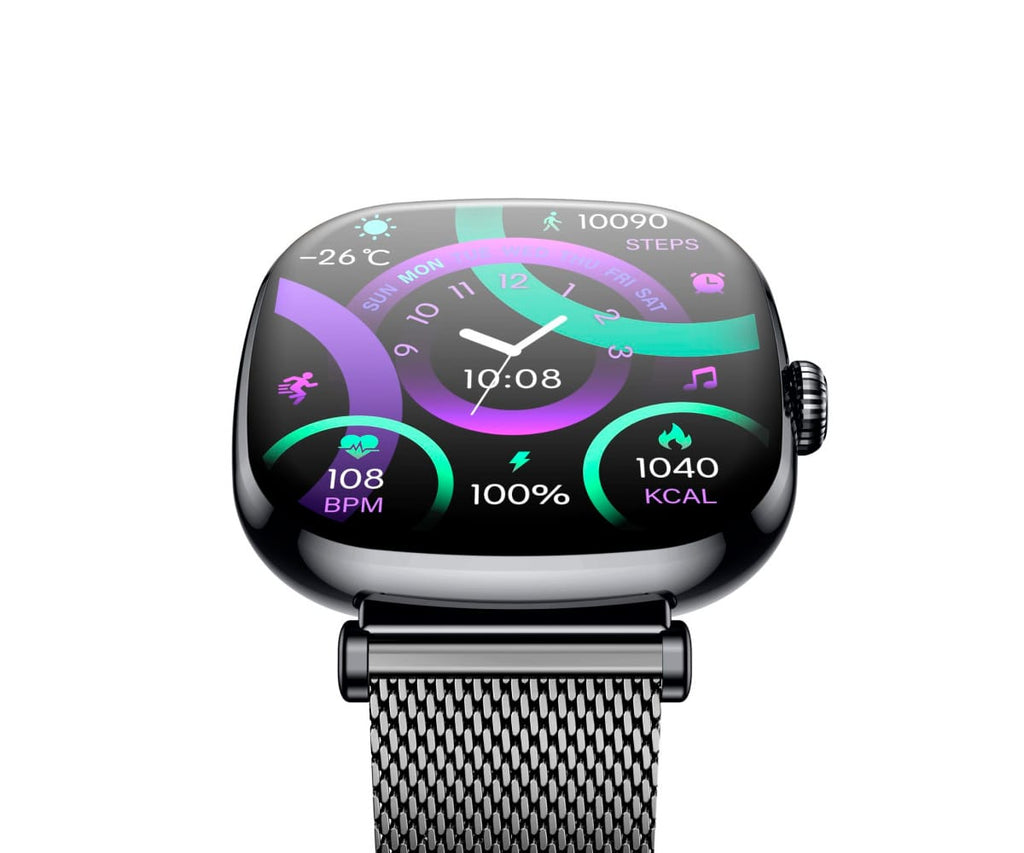 KSIX IRIA NEGRO / SMARTWATCH 1.7"/ 2 CORREAS (METAL + SILICONA) - detalle