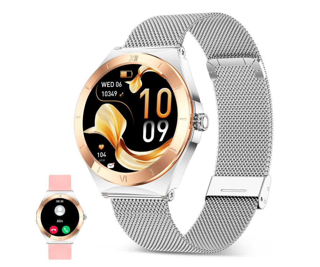 KSIX LYA ROSA / SMARTWATCH 1.19"/ 2 CORREAS (METAL + SILICONA)